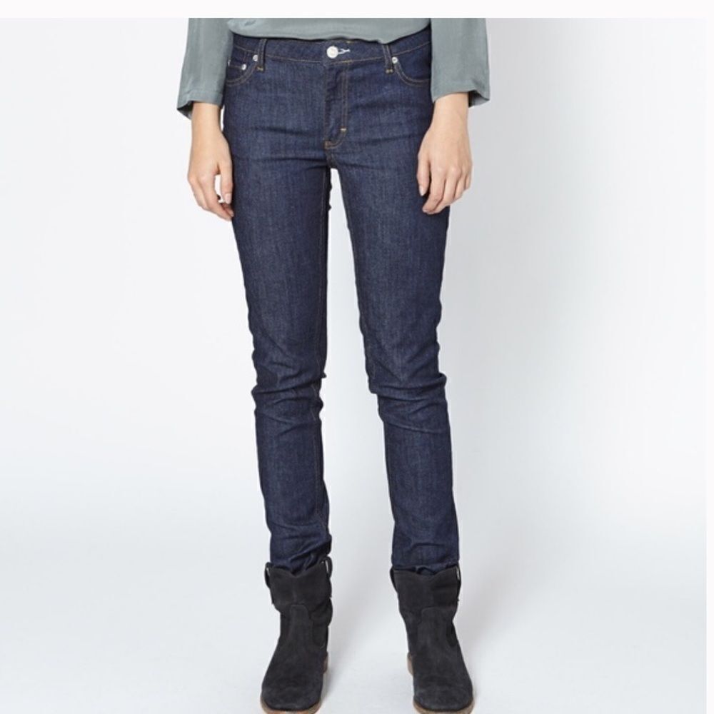 Acne Studios Flex S Raw Denim Jean in Dark Wash